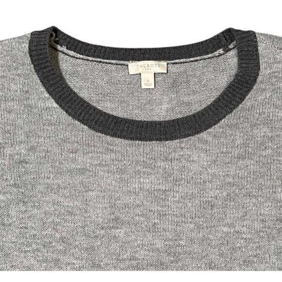 Talbots Wool Blend Crewneck Sweater With Contrasting Sleeves SIZE-SMALL - Picture 7 of 8